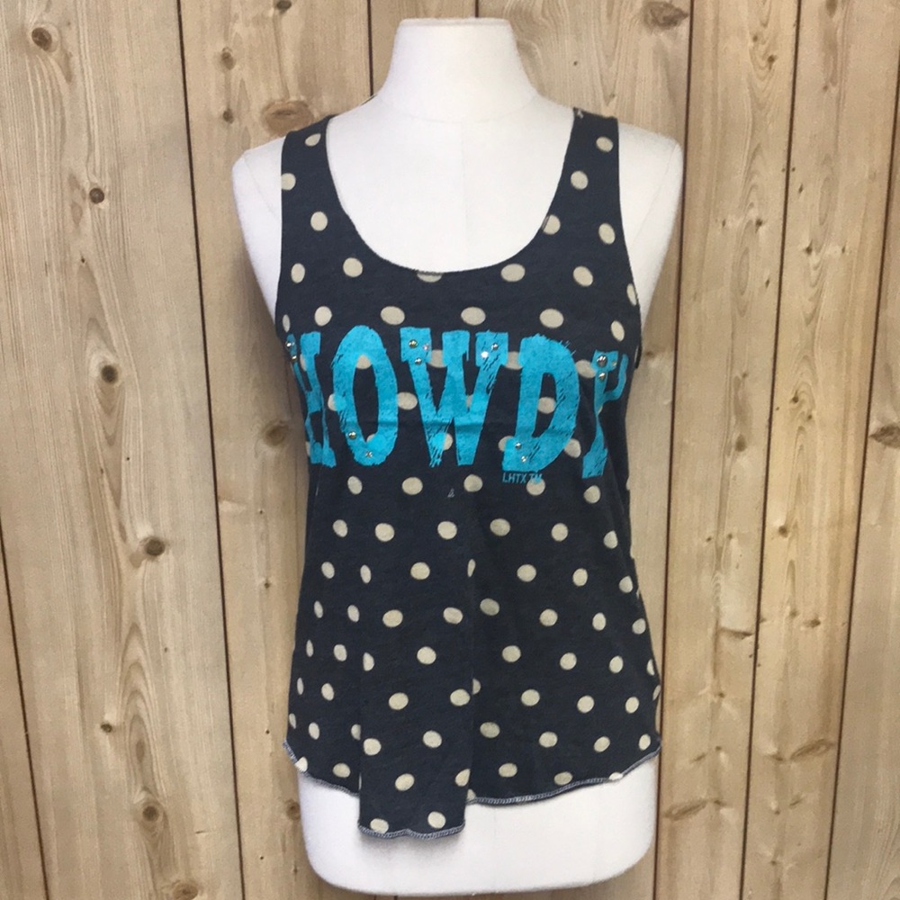 LAST CALL LHTX Howdy crystal tank top NWT NFR boho rodeo concert festival